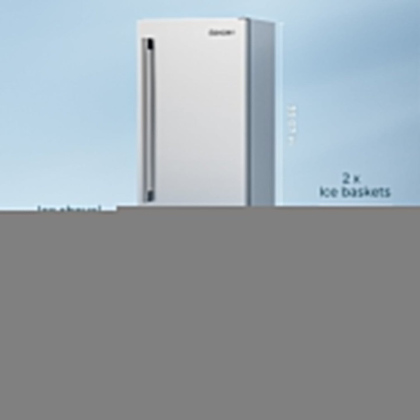 EUHOMY Commercial Under Counter Nugget Ice Maker Machine Includes 2 Bottles of Cleaner - Euhomy